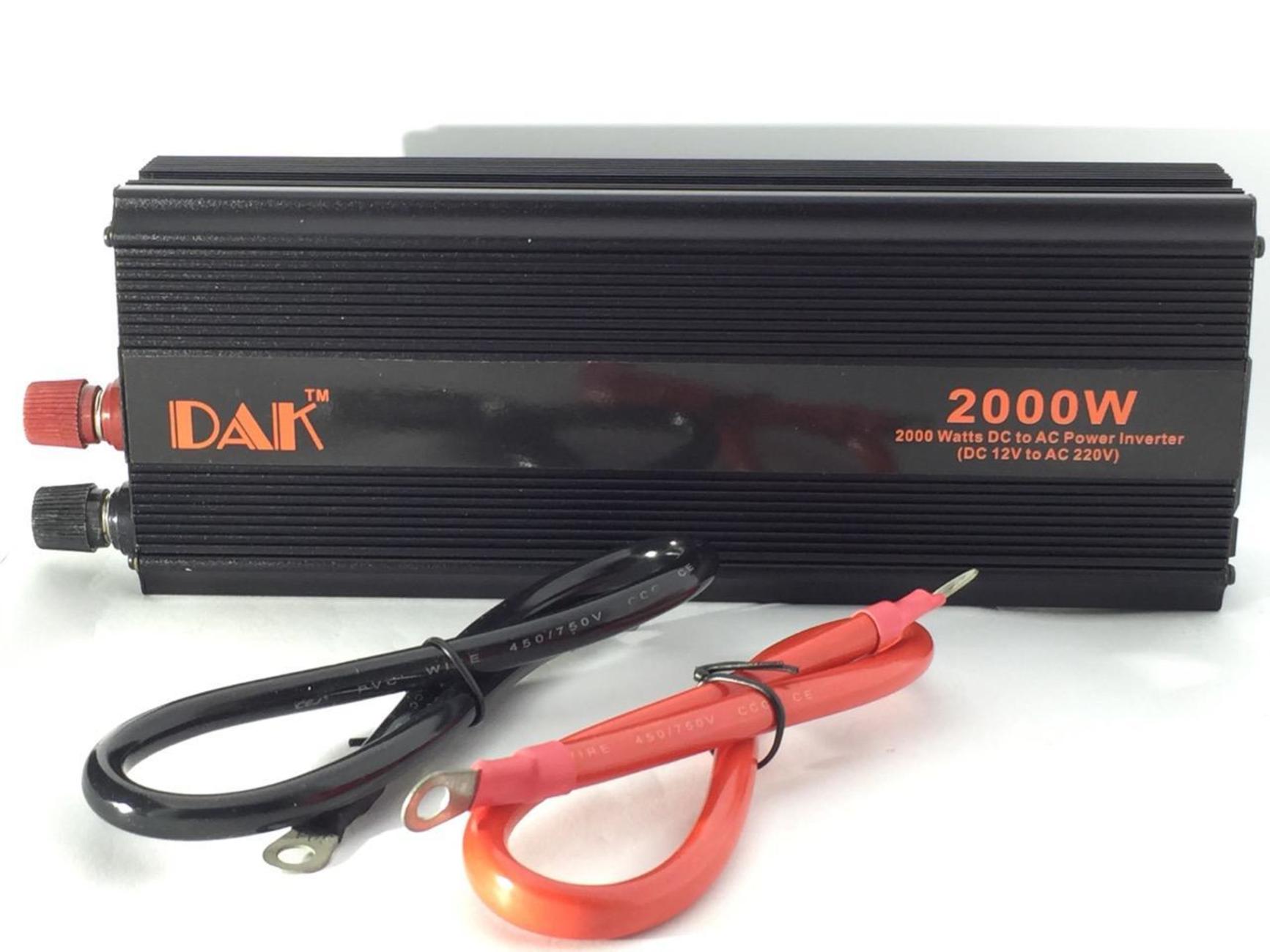 Инвертор на напрежение 2000w Dak за кола/камион 12V / 24V