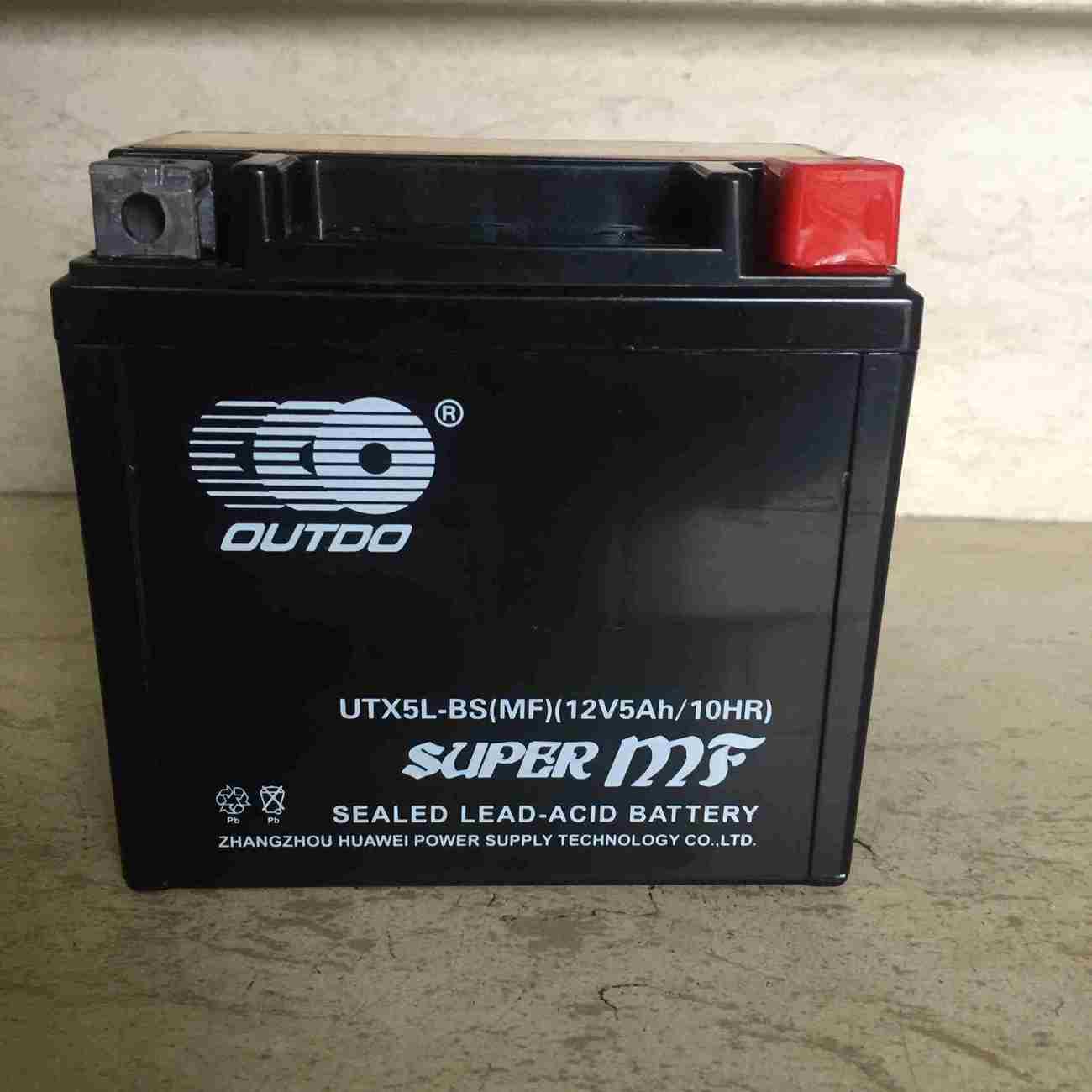 Мото акумулатор Outdo UTX5L-BS 12v 5ah. Гелов, Сух