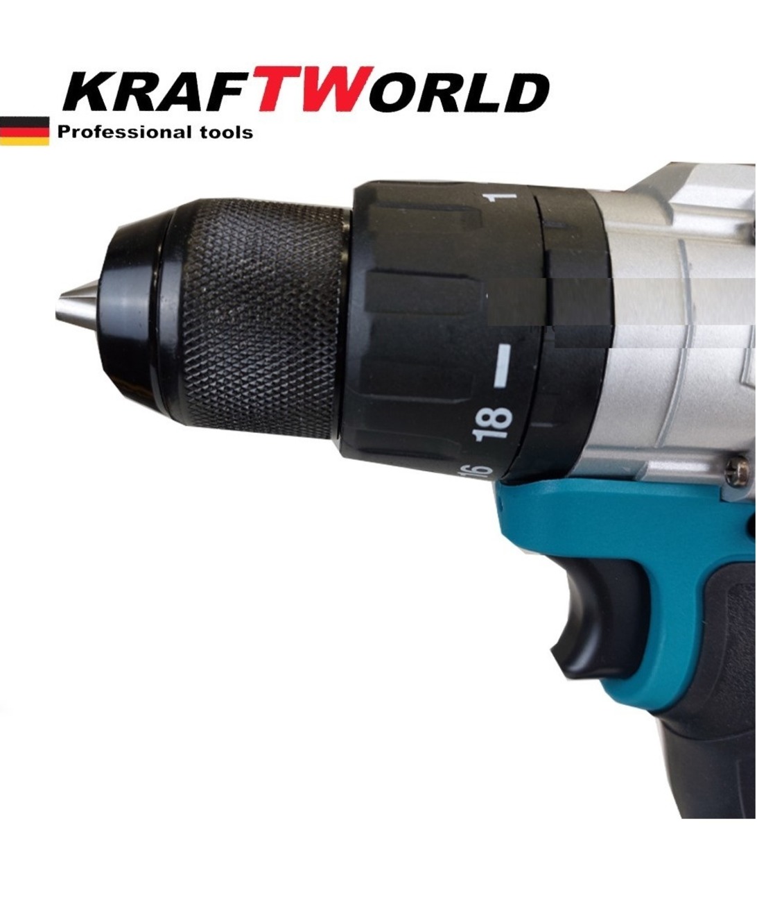 Немски Ударен Акумулаторен Винтоверт KraftWorld 48V 8Ah с две батерии и куфар