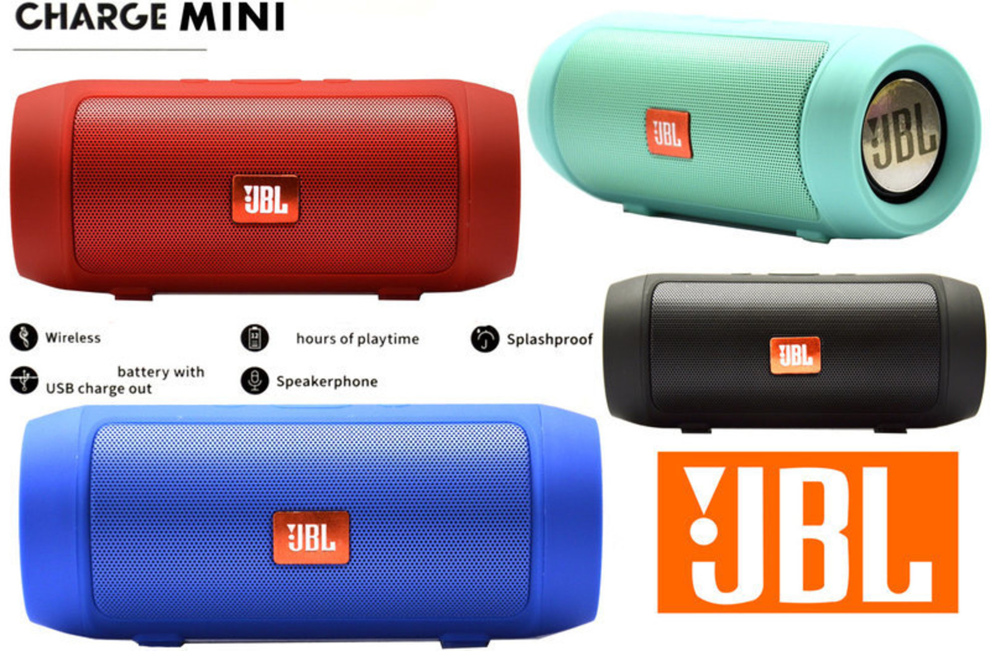 Портативна колонка JBL Charge mini Говорител с Bluetooth - черен